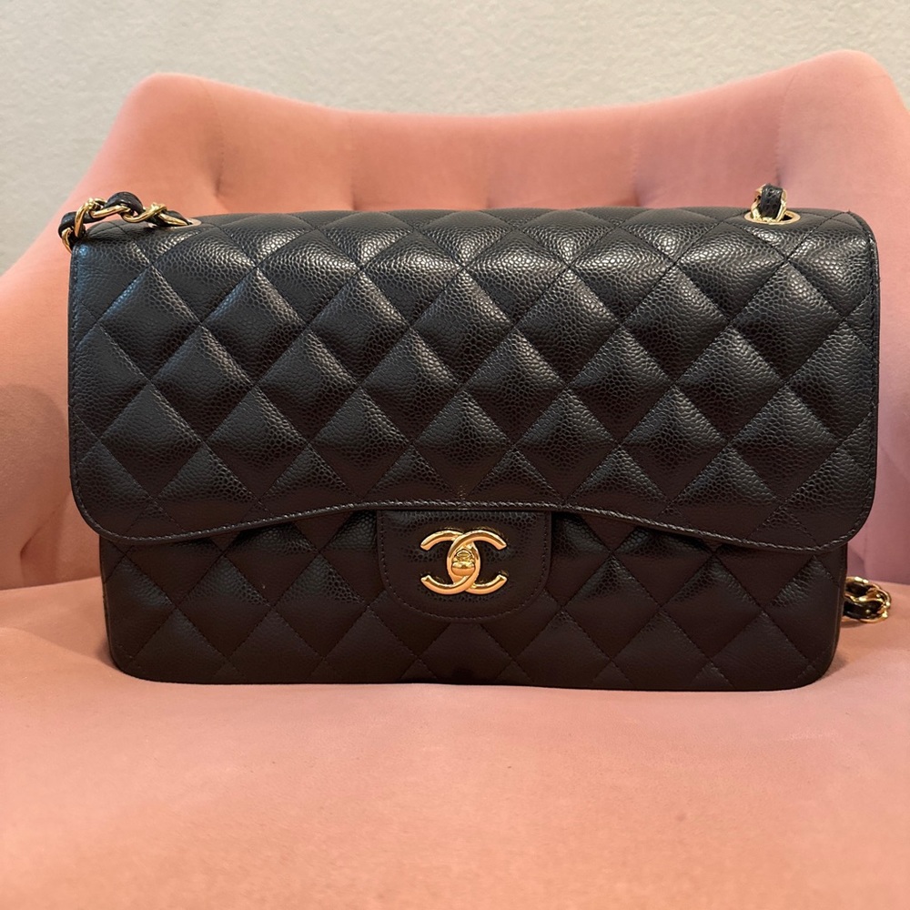 99% new Chanel classic double flap bag